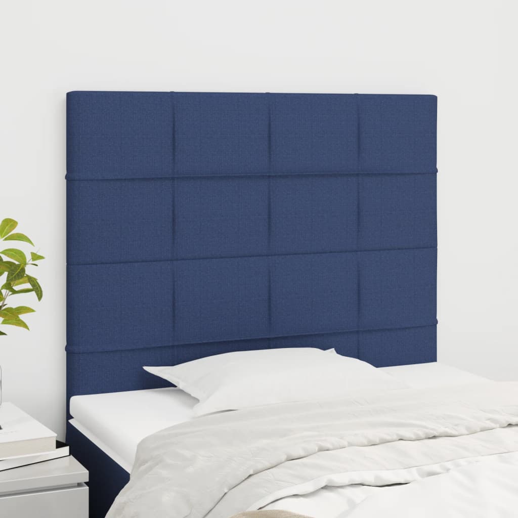 vidaXL Kopfteil Blau 100 x 5 x 118/128 cm Stoff