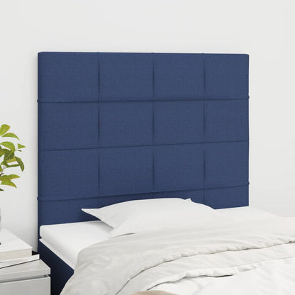 vidaXL Kopfteil Blau 100 x 5 x 118/128 cm Stoff