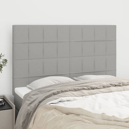 vidaXL Kopfteil Hellgrau 144x5x118/128 cm Stoff