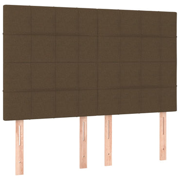 vidaXL Kopfteil Dunkelbraun 144x5x118/128 cm Stoff