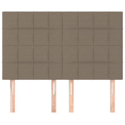 vidaXL Kopfteil Taupe 144x5x118/128 cm Stoff