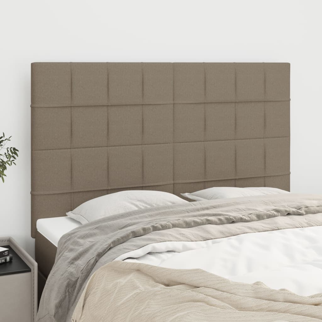 vidaXL Kopfteil Taupe 144x5x118/128 cm Stoff