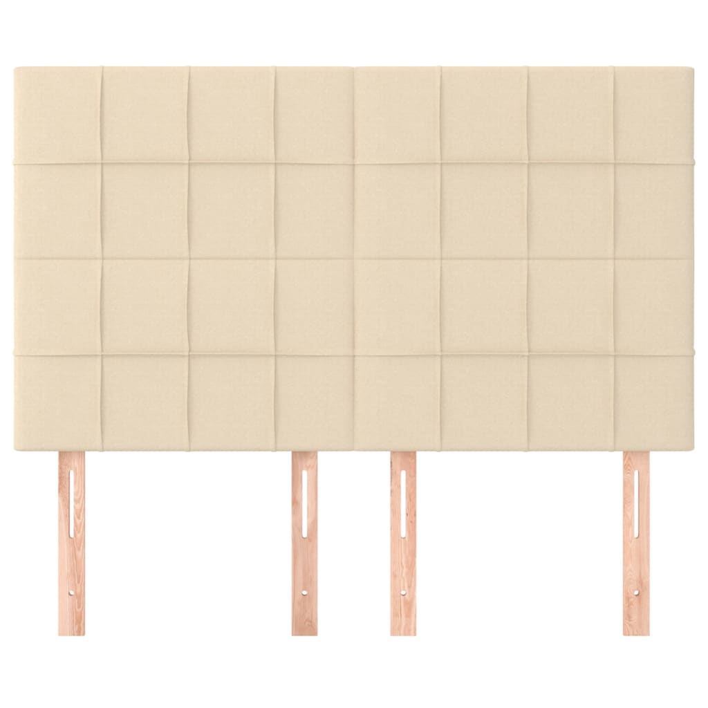 vidaXL Kopfteil Creme 144x5x118/128 cm Stoff