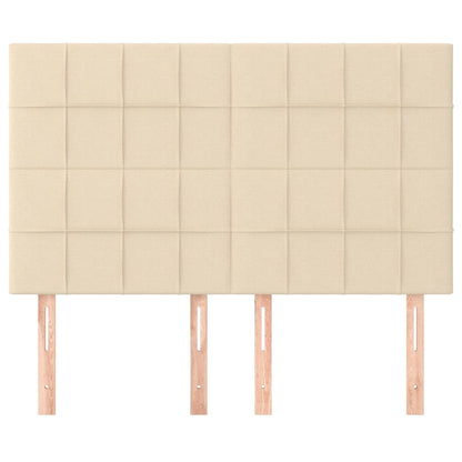 vidaXL Kopfteil Creme 144x5x118/128 cm Stoff