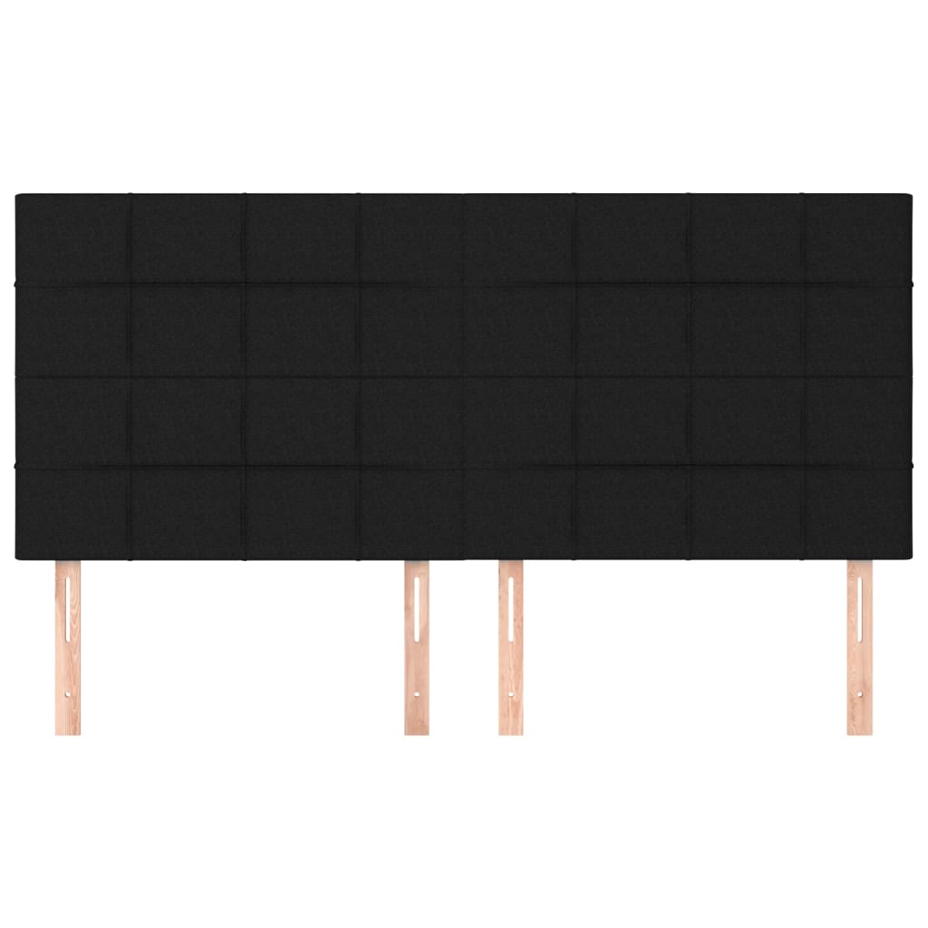vidaXL Kopfteil Schwarz 160 x 5 x 118/128 cm Stoff