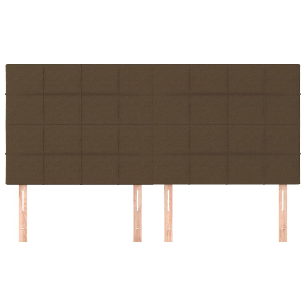 vidaXL Kopfteil Dunkelbraun 160 x 5 x 118/128 cm Stoff