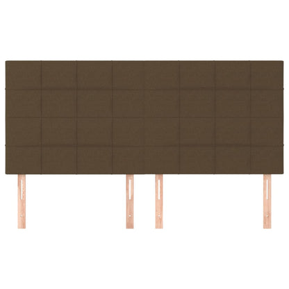 vidaXL Kopfteil Dunkelbraun 160 x 5 x 118/128 cm Stoff