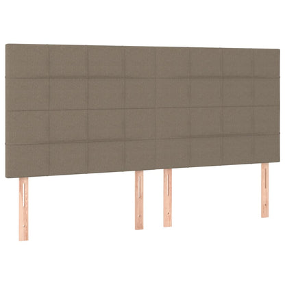 vidaXL Kopfteil Taupe 160x5x118/128 cm Stoff