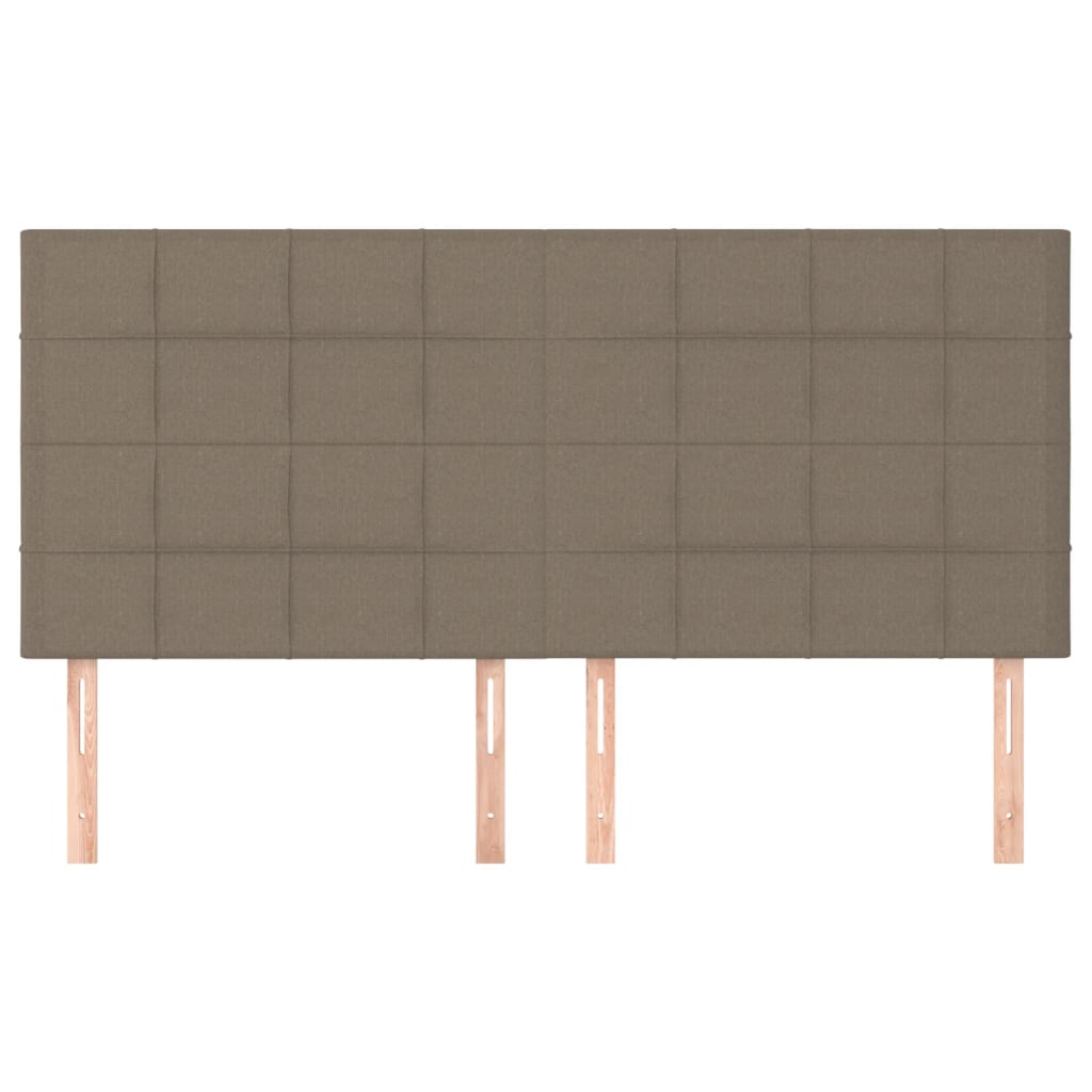 vidaXL Kopfteil Taupe 160x5x118/128 cm Stoff