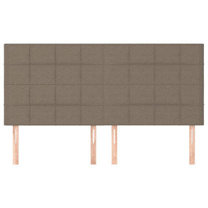 vidaXL Kopfteil Taupe 160x5x118/128 cm Stoff