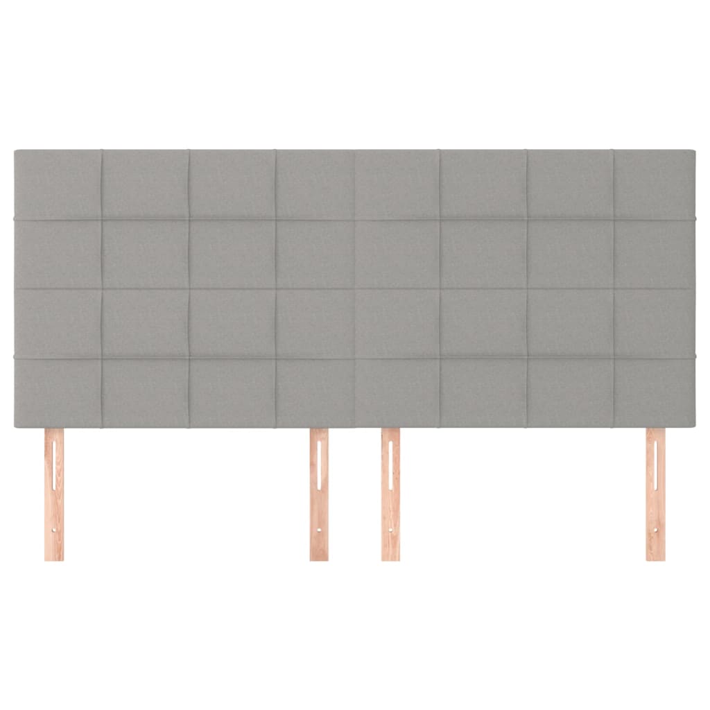 vidaXL Tête de lit Gris clair 180 x 5 x 118/128 cm Tissu