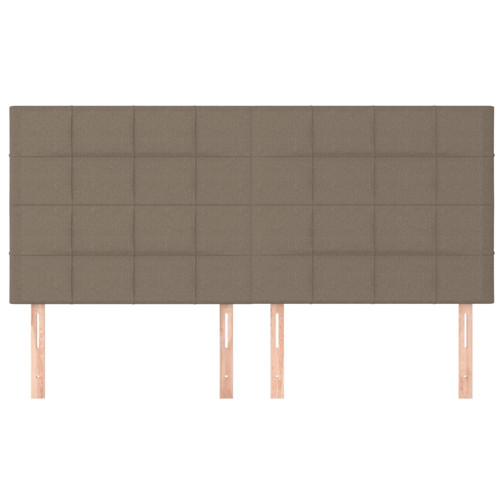 vidaXL Tête de lit Taupe 180x5x118/128 cm Tissu