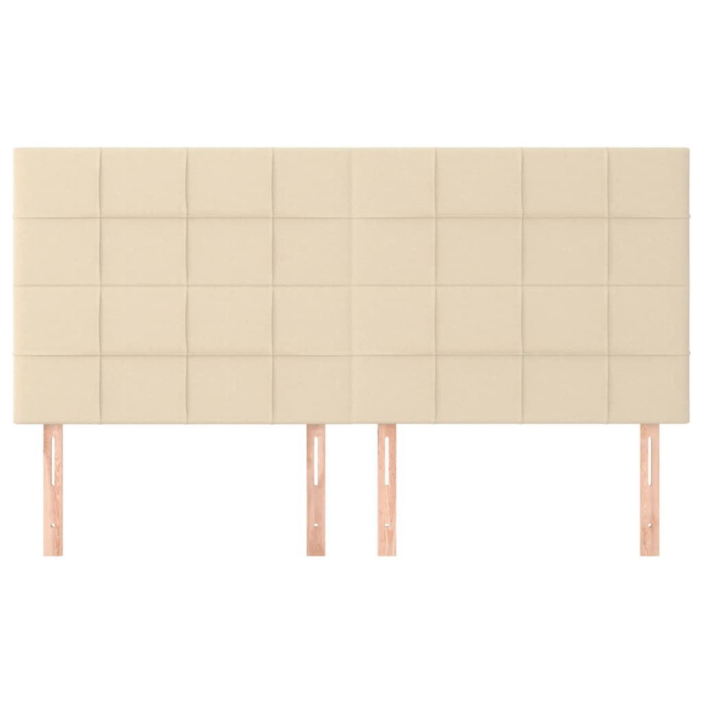 vidaXL Kopfteil Creme 200 x 5 x 118/128 cm Stoff