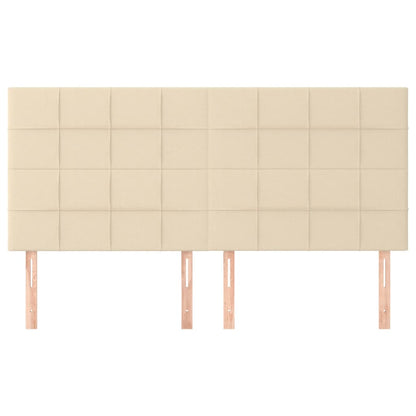 vidaXL Kopfteil Creme 200 x 5 x 118/128 cm Stoff