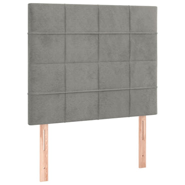 vidaXL Kopfteil Hellgrau 80x5x118/128 cm Samt