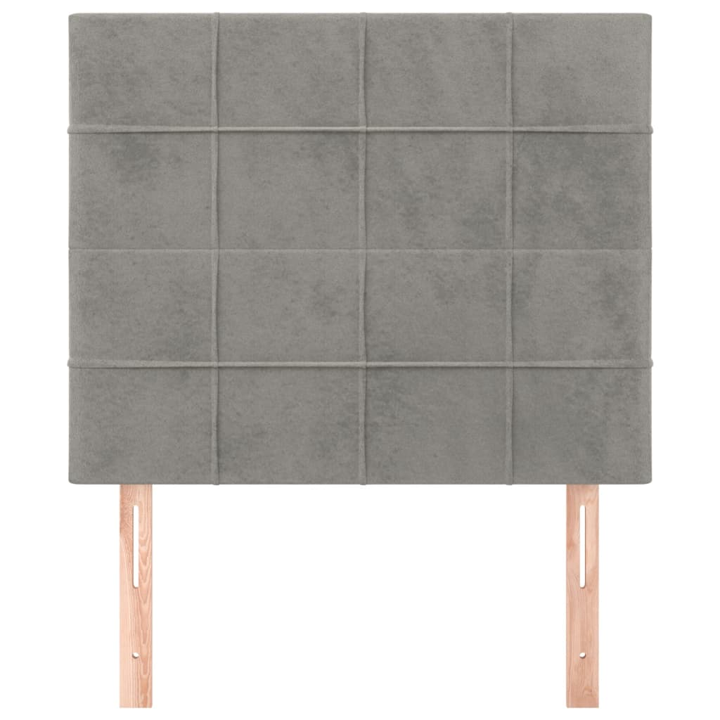 vidaXL Kopfteil Hellgrau 80x5x118/128 cm Samt