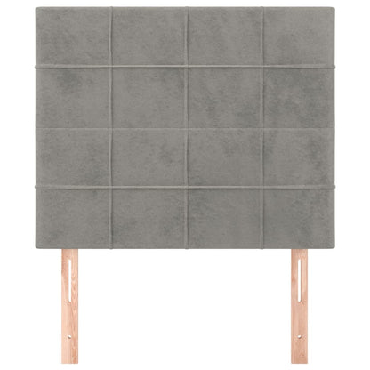 vidaXL Kopfteil Hellgrau 80x5x118/128 cm Samt