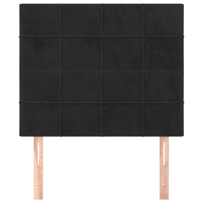 vidaXL Kopfteil Schwarz 80x5x118/128 cm Samt