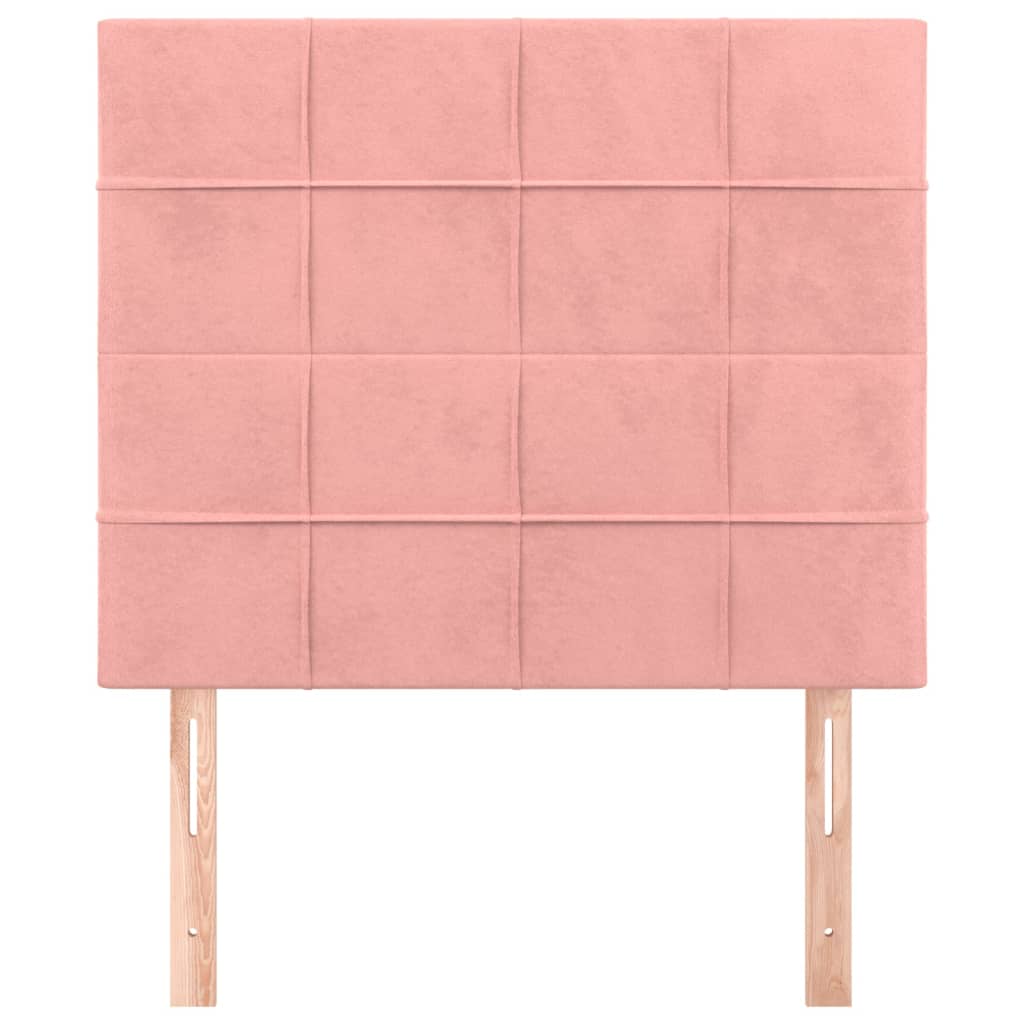 vidaXL Kopfteil Rosa 80x5x118/128 cm Samt