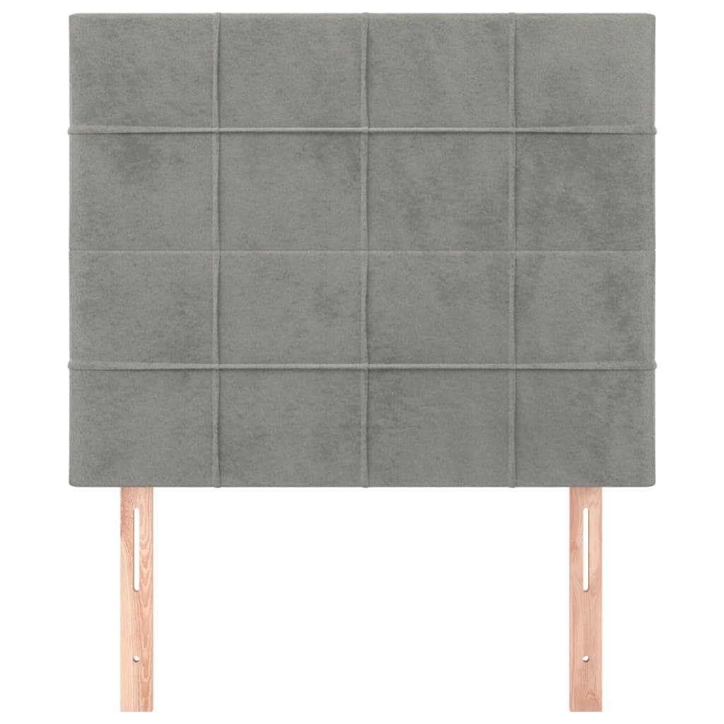 vidaXL Kopfteil Hellgrau 90x5x118/128 cm Samt