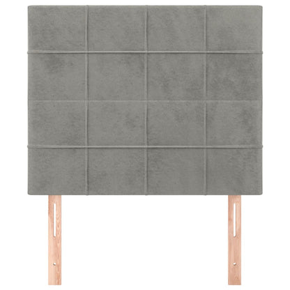 vidaXL Kopfteil Hellgrau 90x5x118/128 cm Samt