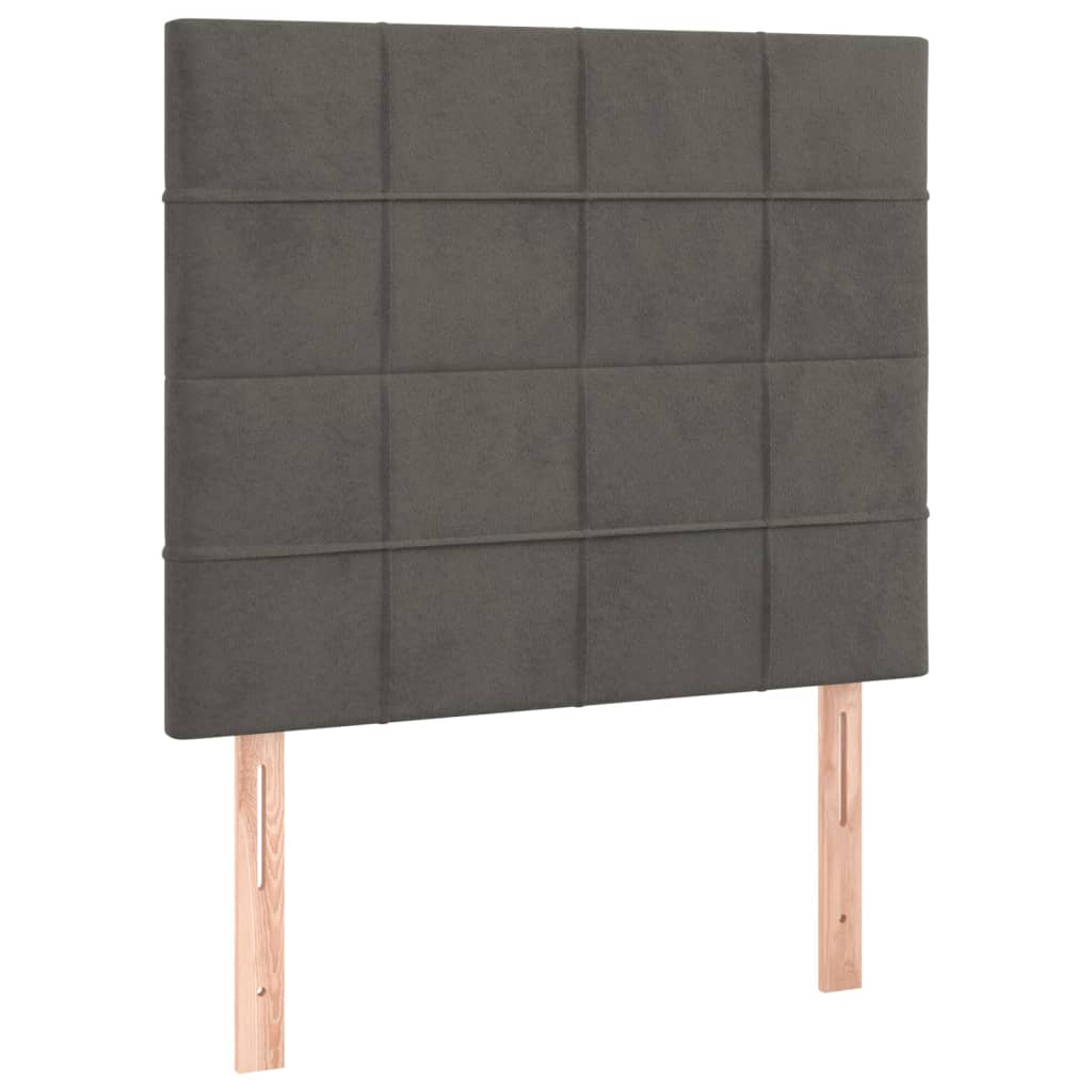 vidaXL Kopfteil Dunkelgrau 90 x 5 x 118/128 cm Samt