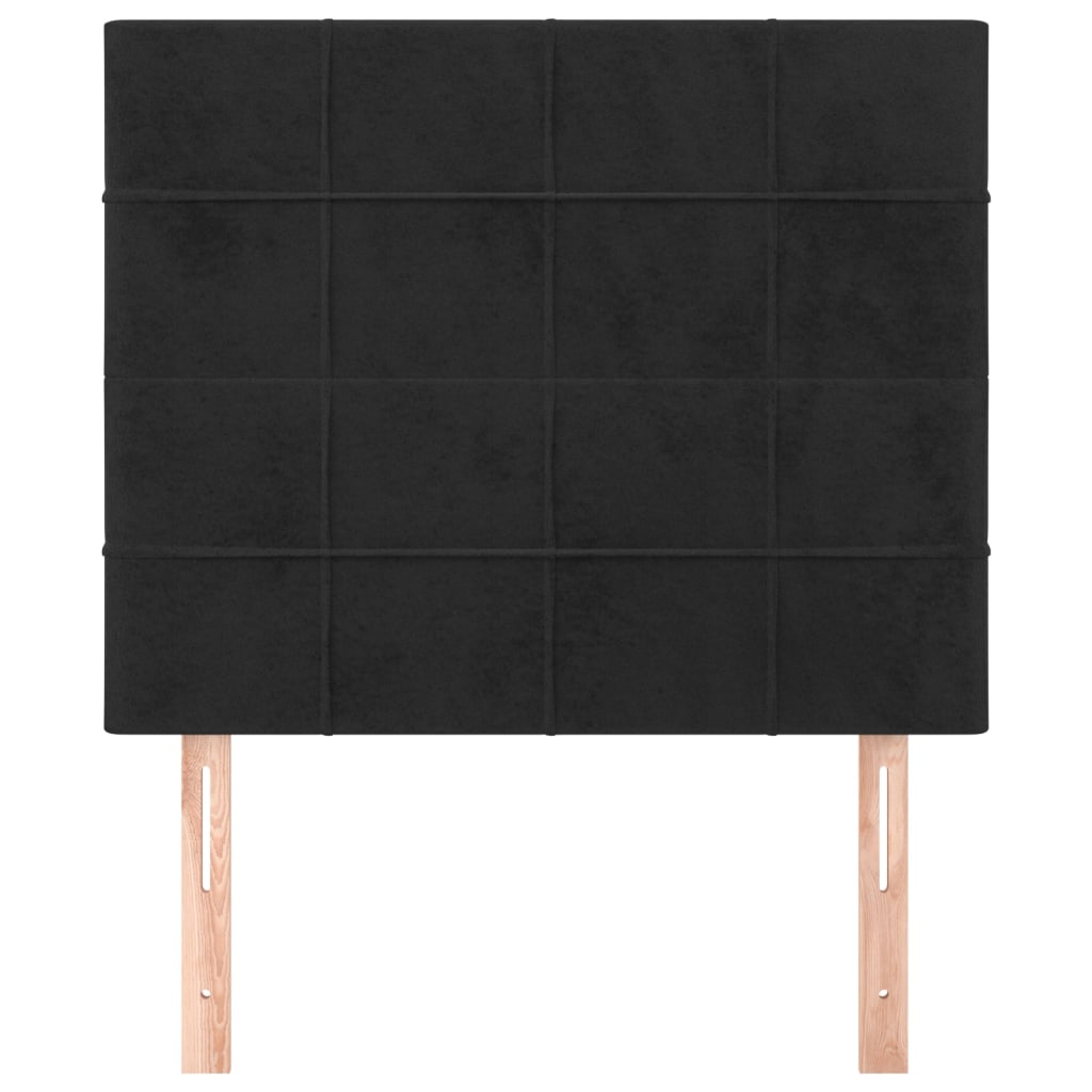 vidaXL Kopfteil Schwarz 90x5x118/128 cm Samt
