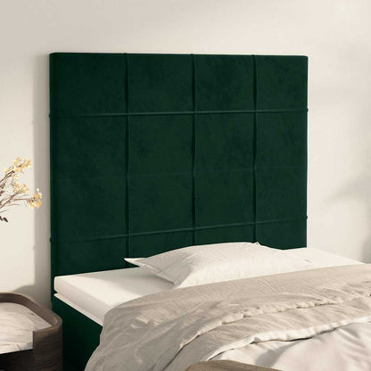 vidaXL Kopfteil Dunkelgrün 90x5x118/128 cm Samt