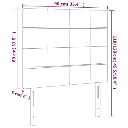 vidaXL Kopfteil Dunkelblau 90x5x118/128 cm Samt