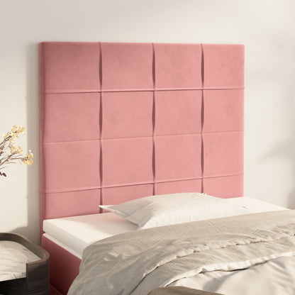 vidaXL Kopfteil Rosa 90x5x118/128 cm Samt