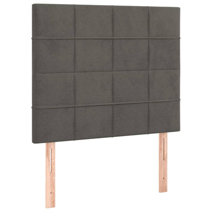 vidaXL Kopfteil Dunkelgrau 100 x 5 x 118/128 cm Samt