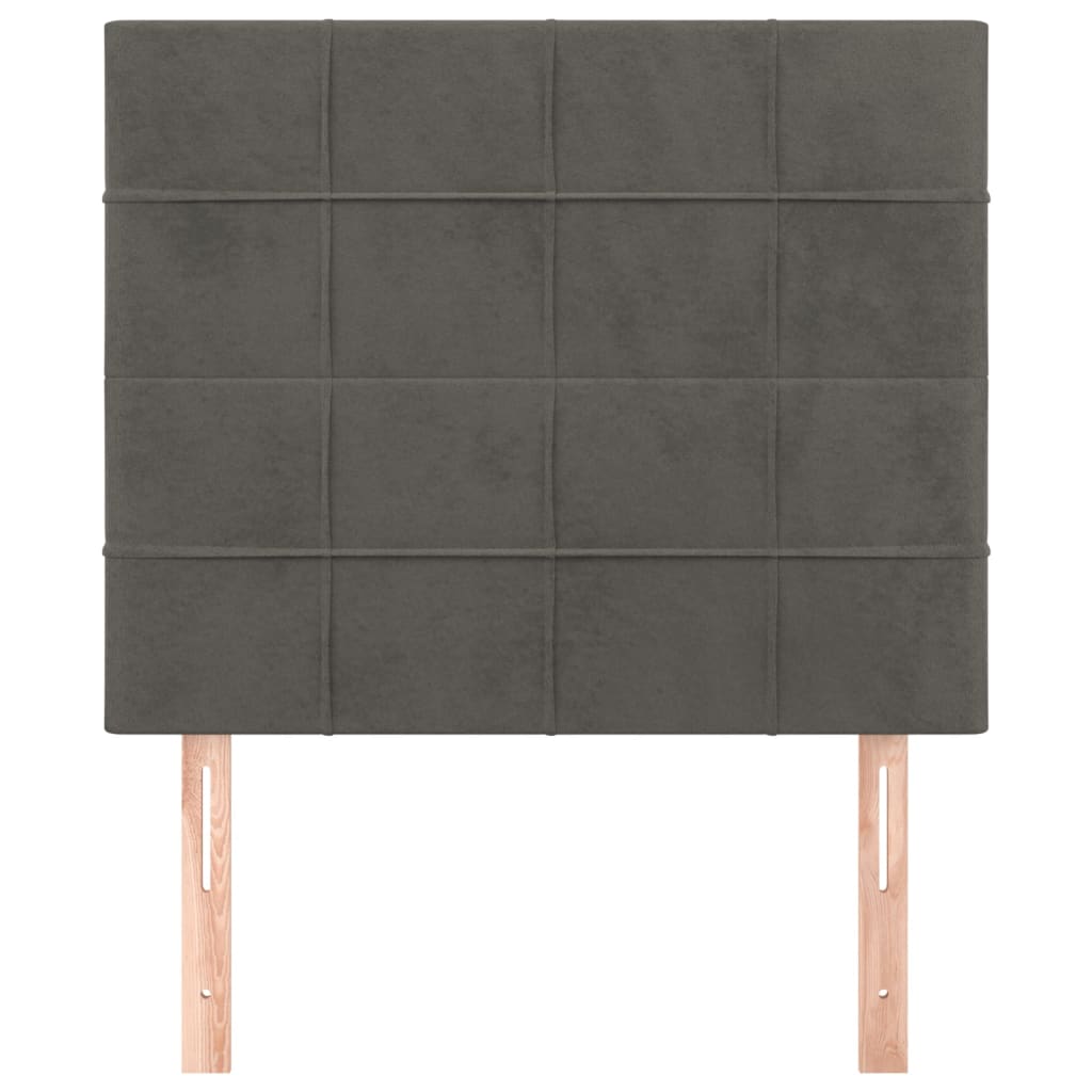 vidaXL Kopfteil Dunkelgrau 100 x 5 x 118/128 cm Samt