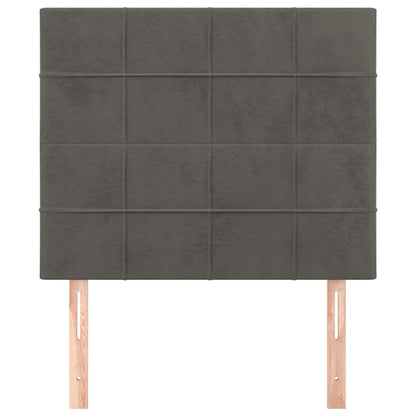 vidaXL Kopfteil Dunkelgrau 100 x 5 x 118/128 cm Samt