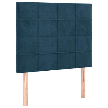 vidaXL Tête de lit bleu foncé 100x5x118/128 cm Velours