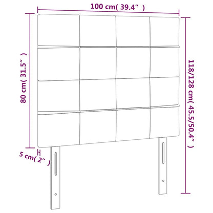 vidaXL Kopfteil Dunkelblau 100x5x118/128 cm Samt