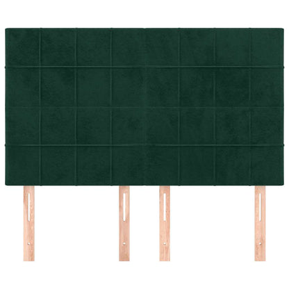 vidaXL Kopfteil Dunkelgrün 144x5x118/128 cm Samt