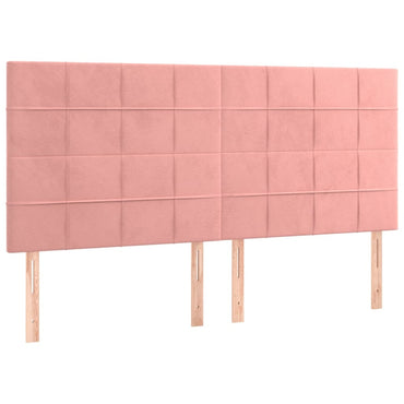 vidaXL Kopfteil Rosa 160 x 5 x 118/128 cm Samt