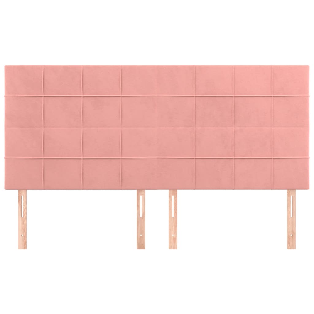 vidaXL Kopfteil Rosa 160 x 5 x 118/128 cm Samt