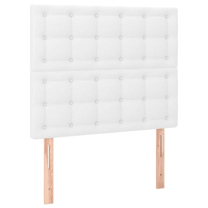 vidaXL Kopfteil Weiß 80x5x118/128 cm Kunstleder