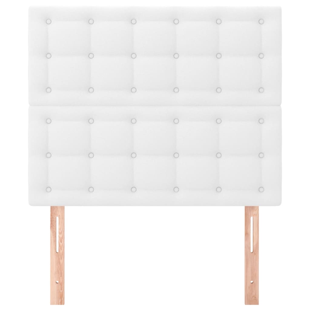 vidaXL Kopfteil Weiß 80x5x118/128 cm Kunstleder