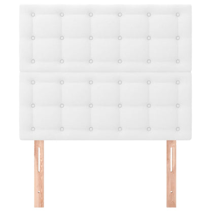 vidaXL Kopfteil Weiß 80x5x118/128 cm Kunstleder
