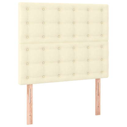 vidaXL Kopfteil Creme 80x5x118/128 cm Kunstleder
