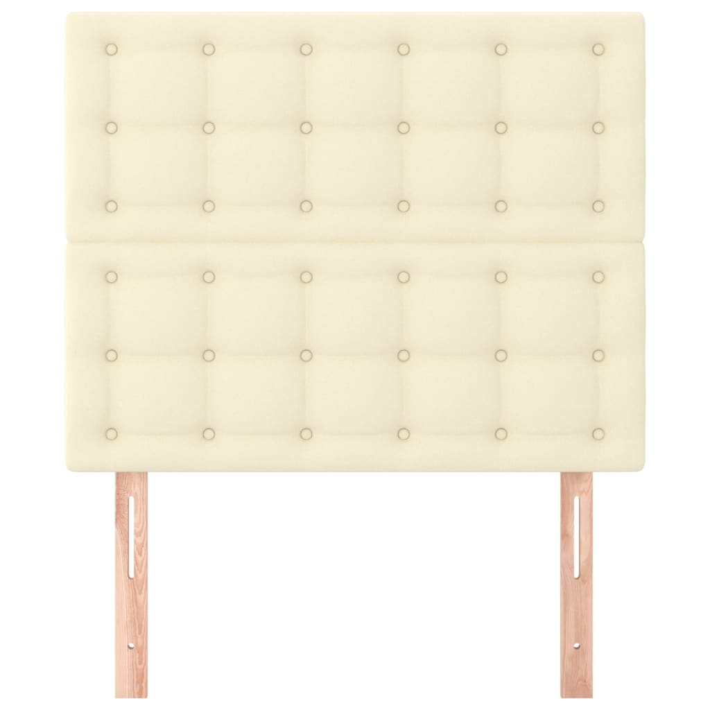 vidaXL Kopfteil Creme 80x5x118/128 cm Kunstleder