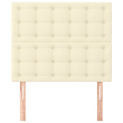 vidaXL Kopfteil Creme 80x5x118/128 cm Kunstleder