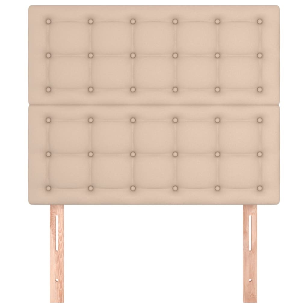 vidaXL Kopfteil Cappuccino 80x5x118/128 cm Kunstleder
