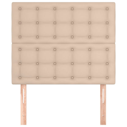 vidaXL Kopfteil Cappuccino 80x5x118/128 cm Kunstleder
