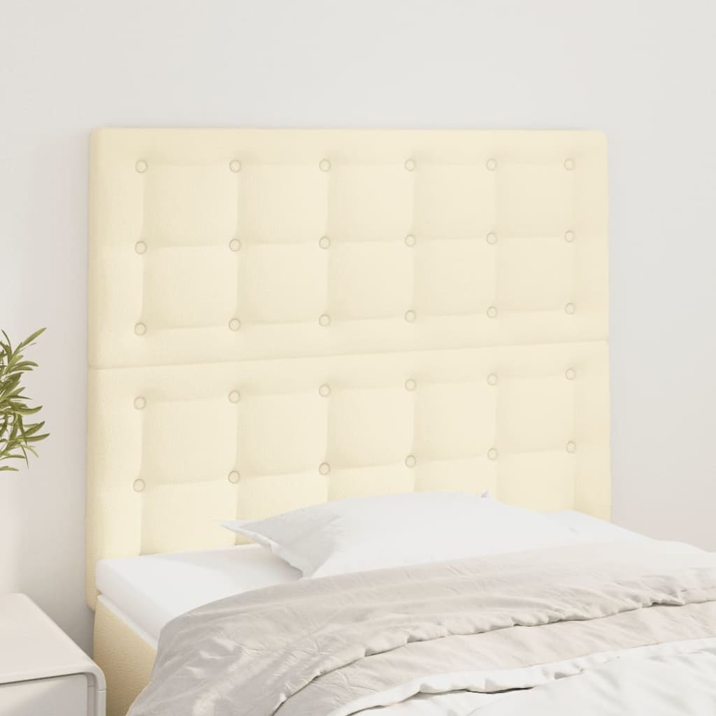 vidaXL Kopfteil Creme 90x5x118/128 cm Kunstleder