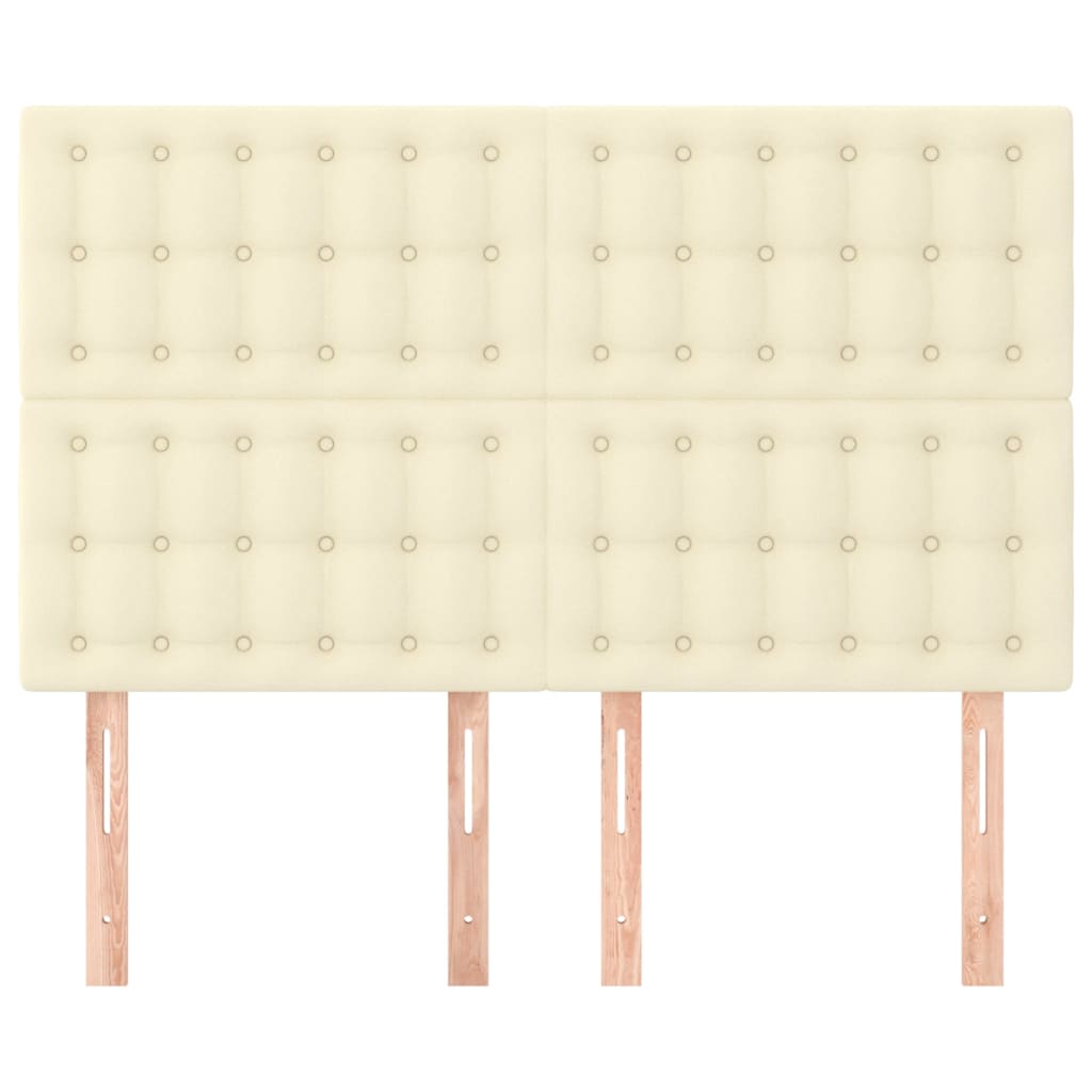 vidaXL Kopfteil Creme 144x5x118/128 cm Kunstleder