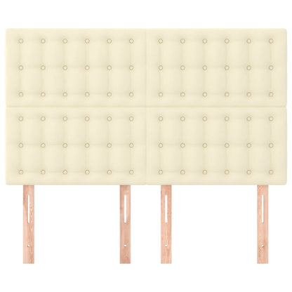 vidaXL Kopfteil Creme 144x5x118/128 cm Kunstleder