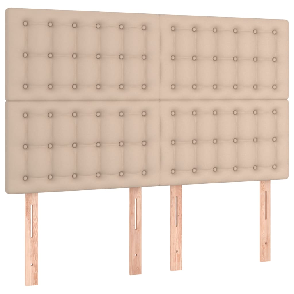 vidaXL Kopfteil Cappuccino 144x5x118/128 cm Kunstleder